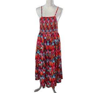TCEC Colorful Geometric Maxi Dress Size large